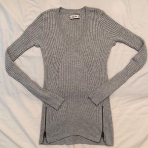 Abercrombie & Fitch Gray Zipper Sweater